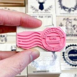 Santa Office North Pole Rubber Stamp -Little Craft Place 114SantaOfficeStampBack