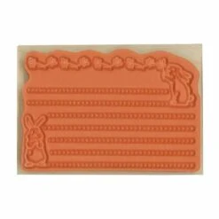 Rabbits And Ruled Lines Rubber Stamp -Little Craft Place 1676 002 04
