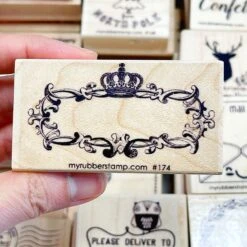Vintage Scroll Rubber Stamp