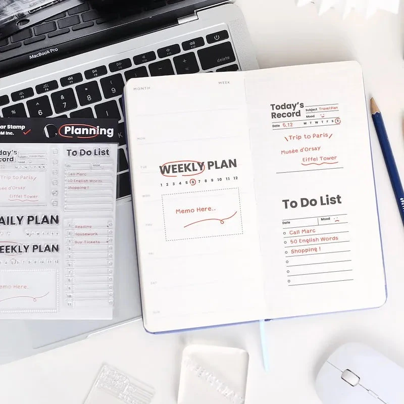 BGM Clear Stamp Set - Recording and Efficiency BGM Clear Stamp Set - Recording And Efficiency -Little Craft Place 180377684 o4