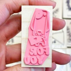 For You Dog Rubber Stamp -Little Craft Place 184ForYouDogStamp