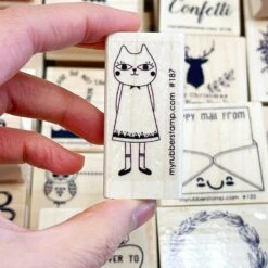 Cat Lady Rubber Stamp