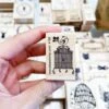 Bird And Birdcage Rubber Stamp
