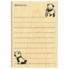 Pandas And Ruled Lines Rubber Stamp