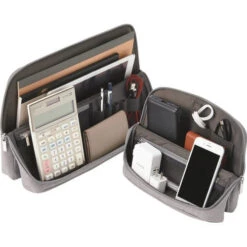 Sonic Standing Bag-in-Bag Wide A5 Pen Case Gray -Little Craft Place 248 9643 3