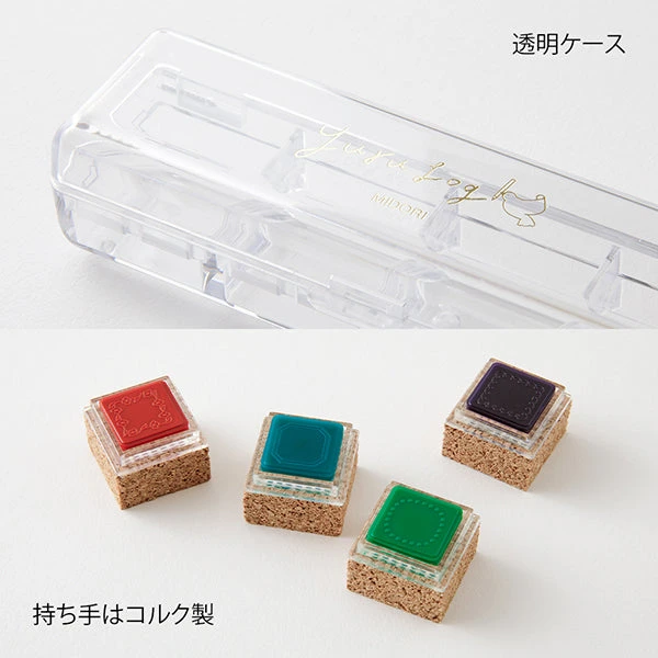 Midori Yuru Log Pre-inked Stamp - Frame Pattern Midori Yuru Log Pre-inked Stamp - Frame Pattern -Little Craft Place 35614 5