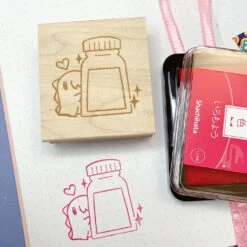 Sakuradragon Itty Bitty Bottle Wooden Stamp