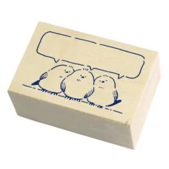 Masking Tape Companion Rubber Stamp - Shimaenaga Chatting -Little Craft Place 4977524129738 02