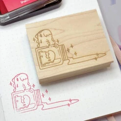 Sakuradragon Troublemaker Wooden Stamp