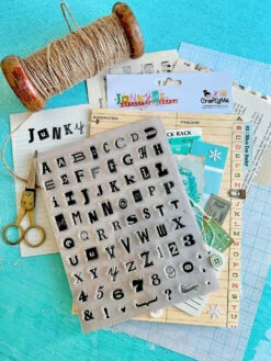 Junky Me Alphabet 6X8 Clear Stamp Set 4 Junky Me Alphabet 6X8 Clear Stamp Set -Little Craft Place 6x8StampSet JunkyMe3