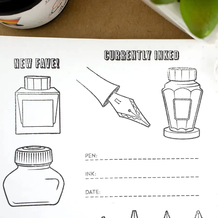 "Nibs & Ink" - 4"x6" Clear Stamp Set (16 Stamp Designs) "Nibs & Ink" - 4"x6" Clear Stamp Set (16 Stamp Designs) -Little Craft Place 964e522f5e519bc8ca7207e636b978ada6261a3567306840144928432d7058e6