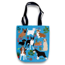 At Home With Puppy Dogs Tote Bag