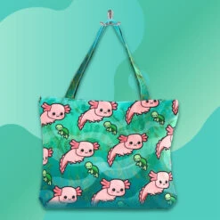 Axolotl Tote Bag -Little Craft Place AxolotlToteBag8