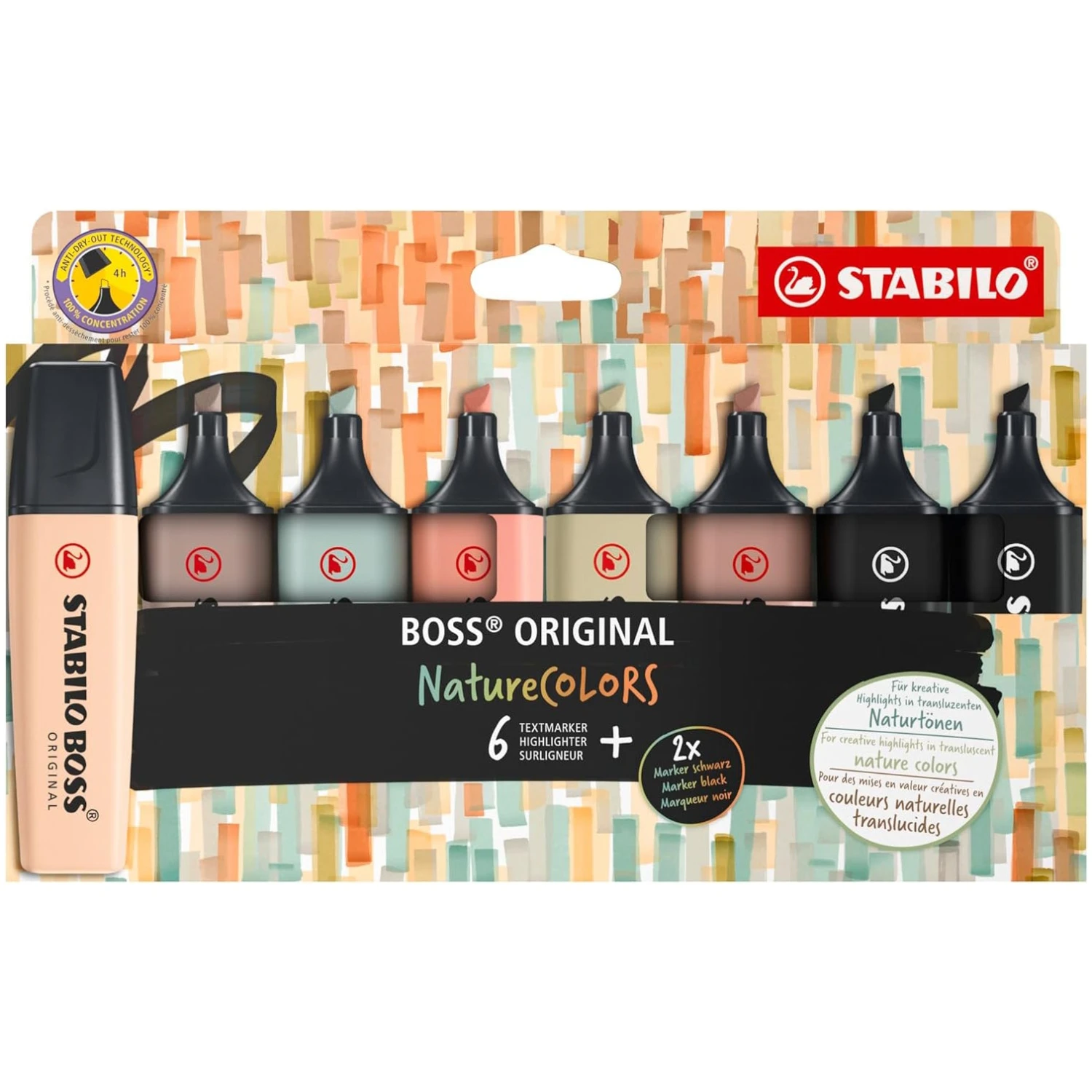 STABILO Highlighter NatureCOLORS - Pack of 8 STABILO Highlighter NatureCOLORS - Pack Of 8 -Little Craft Place BOSSORIGINALNatureCOLORSHighlighterSet8colors