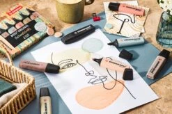 STABILO Highlighter NatureCOLORS - Pack Of 4 - Mud Green, Sienna, Umber, Black -Little Craft Place BOSSORIGINALNatureCOLORSHighlighterSete