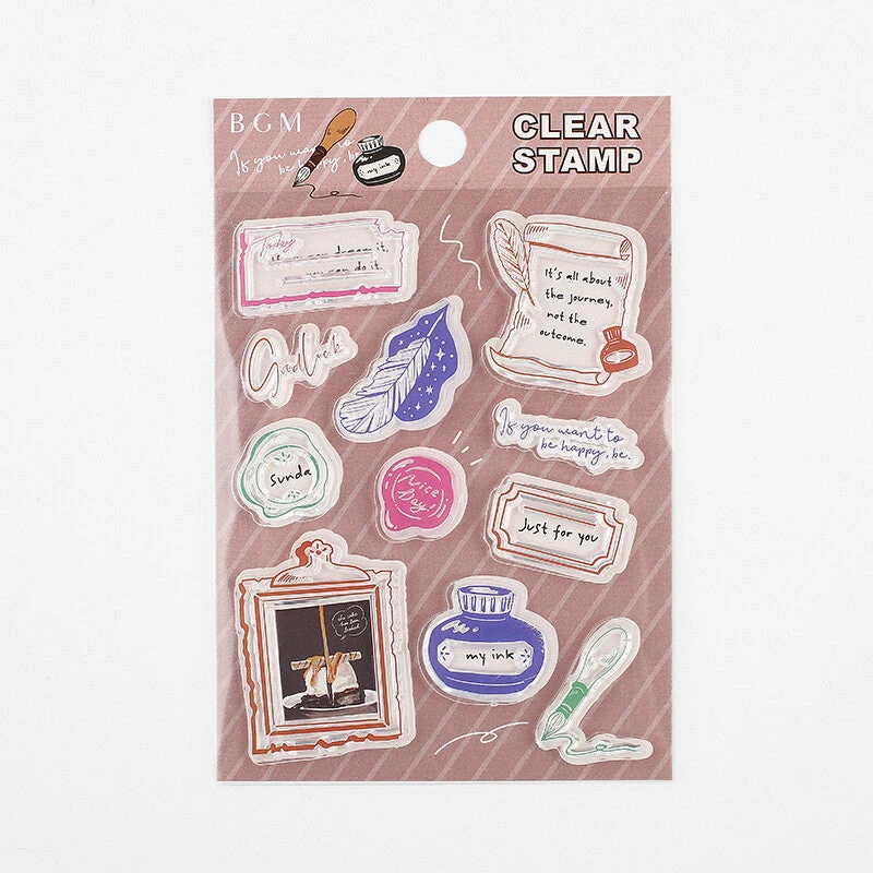 Writing Papers & Envelope BGM Clear Stamp Set Writing Papers & Envelope BGM Clear Stamp Set -Little Craft Place BT CS050