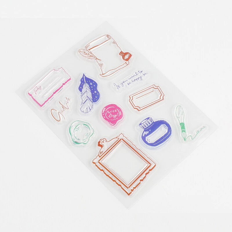 Writing Papers & Envelope BGM Clear Stamp Set Writing Papers & Envelope BGM Clear Stamp Set -Little Craft Place BT CS050WritingPapers Envelope