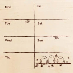 Shimaenaga Weekly Calendar Beverly Irodori Stamp