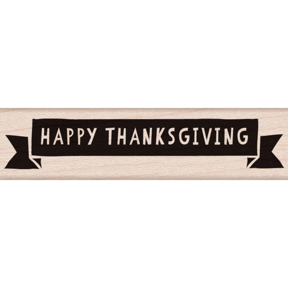 Thanksgiving Banner Rubber Stamp Thanksgiving Banner Rubber Stamp -Little Craft Place C5955ThanksgivingBannerRubberStamp