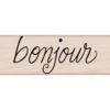 Bonjour Message Rubber Stamp -Little Craft Place C6018