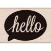 Hello Bubble Rubber Stamp -Little Craft Place D5732