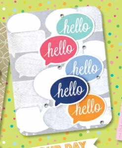 Hello Bubble Rubber Stamp -Little Craft Place D5732B