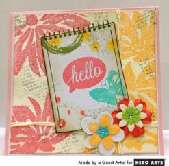 Hello Bubble Rubber Stamp -Little Craft Place D5732E