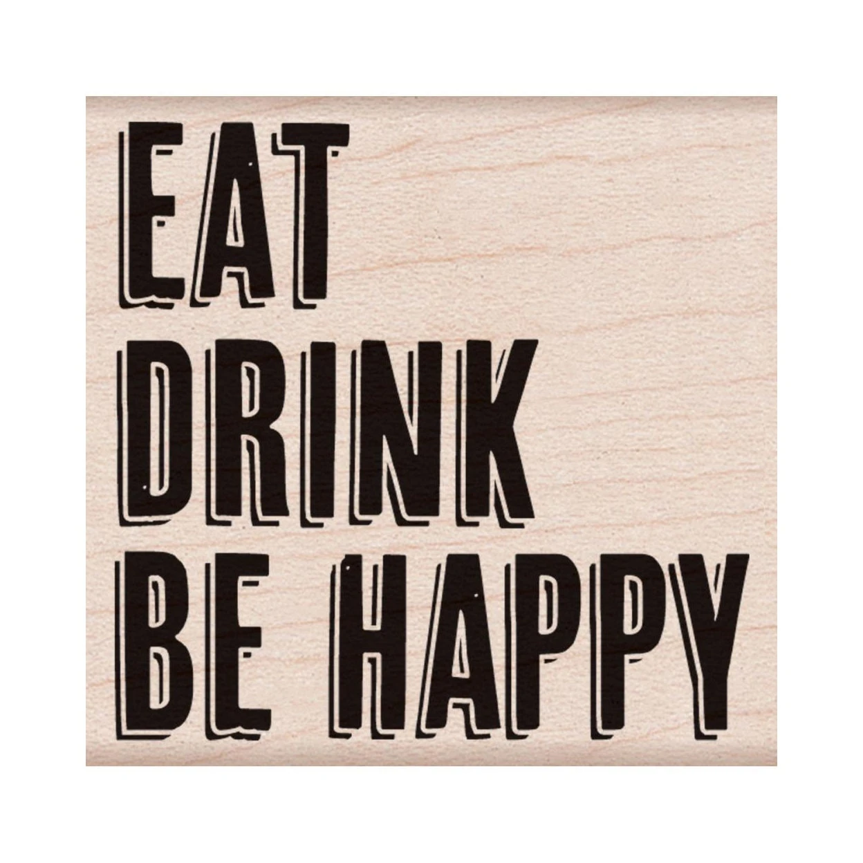 Eat Drink Be Happy Rubber Stamp Eat Drink Be Happy Rubber Stamp -Little Craft Place EatDrinkBeHappyRubberStamp