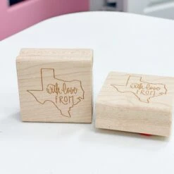 With Love From Texas Rubber Stamp