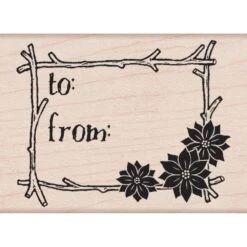 Poinsettia Tag Stamp