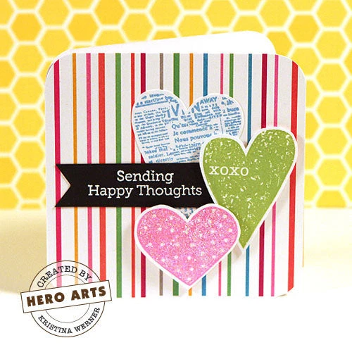 Striped Heart Stamp Striped Heart Stamp -Little Craft Place F5745C