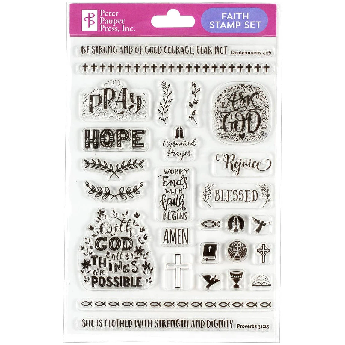 Faith Clear Stamp Set Faith Clear Stamp Set -Little Craft Place FaithClearStampSet