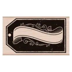 Chalkboard Tag Rubber Stamp