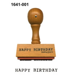 Happy Birthday Rubber Stamp