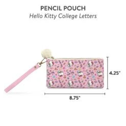 Hello Kitty College Letters Pencil Pouch 6 Hello Kitty College Letters Pencil Pouch -Little Craft Place HelloKittyCollegeLettersPencilPouch4