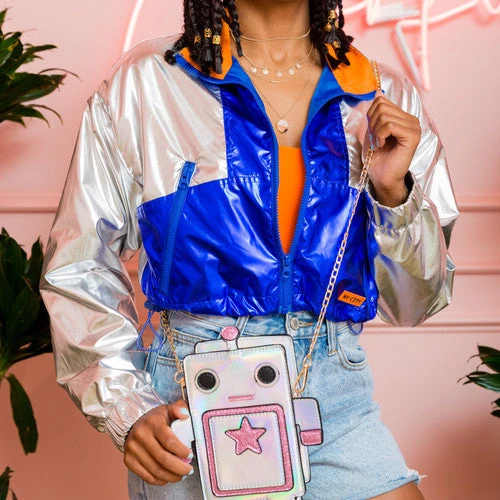 Holographic Robot Handbag Holographic Robot Handbag -Little Craft Place HolographicRobotHandbag3