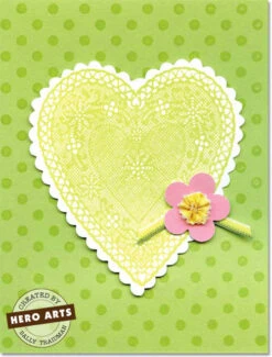 Heart Lace Stamp 3 Heart Lace Stamp -Little Craft Place K5326A