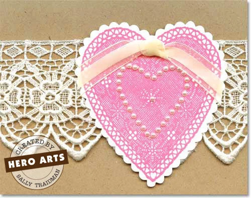 Heart Lace Stamp Heart Lace Stamp -Little Craft Place K5326D