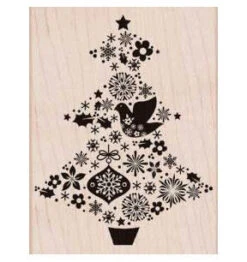 Fancy Tree Rubber Stamp