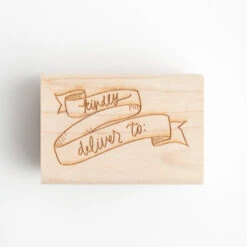 Kindly Deliver To Banner Rubber Stamp