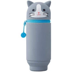 Lihit Lab PuniLabo Stand Up Pen Case -Little Craft Place LIHITLABPuniLaboStandUpPenCaseGrayCat