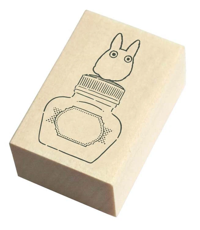 Little Totoro and Ink Bottle Rubber Stamp Little Totoro And Ink Bottle Rubber Stamp -Little Craft Place LittleTotoroandInkBottleRubberStamp