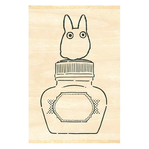 Little Totoro and Ink Bottle Rubber Stamp Little Totoro And Ink Bottle Rubber Stamp -Little Craft Place LittleTotoroandInkBottleRubberStamp1