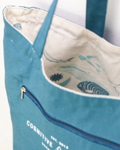 Marine Life Canvas Shoulder Tote Bag -Little Craft Place MarineLifeCanvasShoulderToteBag3