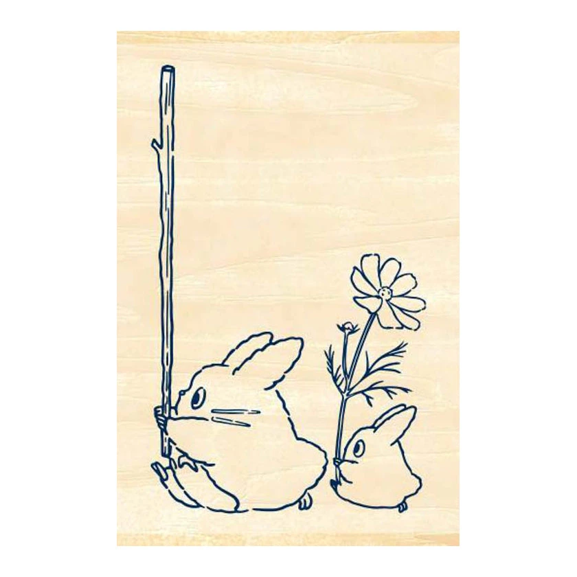 Medium Totoro and Small Totoro Rubber Stamp Medium Totoro And Small Totoro Rubber Stamp -Little Craft Place MediumTotoroandSmallTotoroRubberStamp