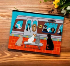 Metro Animal Train Washington Dc Amenity / Cosmetic Bag -Little Craft Place MetroAnimalTrainWashingtonDcAmenityCosmeticBag3