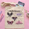 Moth Season Tote Bag 1 Moth Season Tote Bag -Little Craft Place MothSeasonToteBag