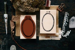 OURS Studio Ellipse Embroidery Hoop Rubber Stamp 4 OURS Studio Ellipse Embroidery Hoop Rubber Stamp -Little Craft Place OURS Studio Ellipse Embroidery Hoop Rubber Stamp 3