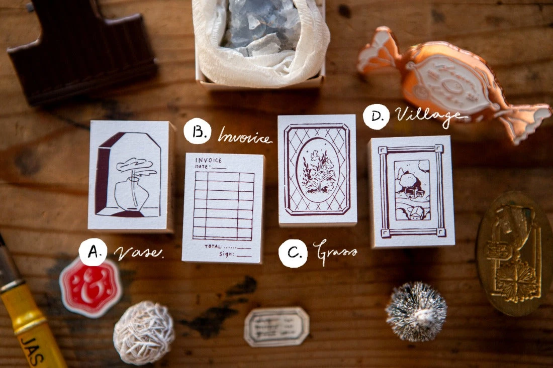 OURS Studio "The Gift" Rubber Stamp Series OURS Studio "The Gift" Rubber Stamp Series -Little Craft Place OURS Studio The Gift Rubber Stamp Series A D