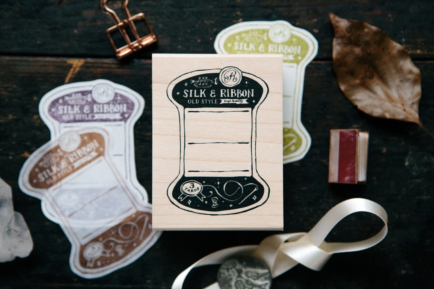 OURS Studio Thread Card Rubber Stamp OURS Studio Thread Card Rubber Stamp -Little Craft Place OURS Studio Thread Card Rubber Stamp